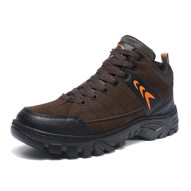 Outdoor sports mountaineering men's shoes autumn and winter men's lace-up dirt-resistant tooling shoes leather shoes men