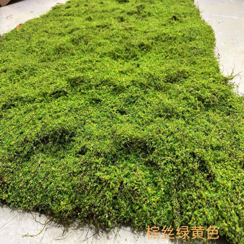 Luxury Simulated Moss Plastic Indoor Landscape Turf Artificial Green Eco-friendly UV Varnished Customized Installation Window