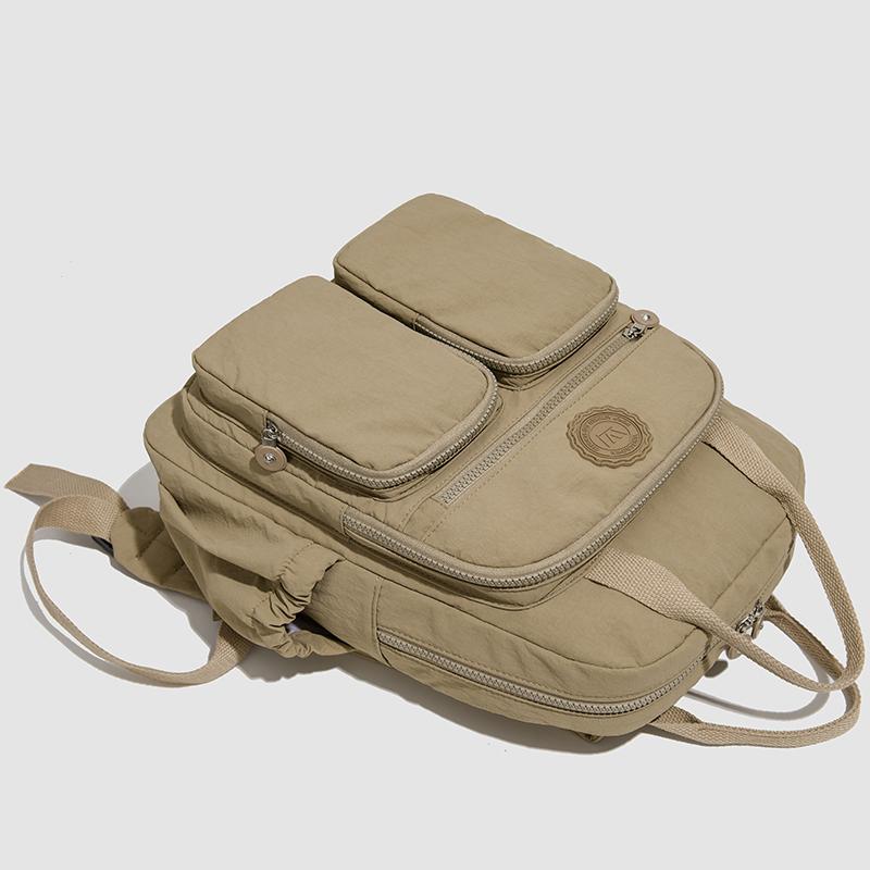 Fashion Woman Backpack Waterproof Nylon Soft Handle Solid Multi-pocket Travel Zipper Feminina School Bags Laptop Backpack