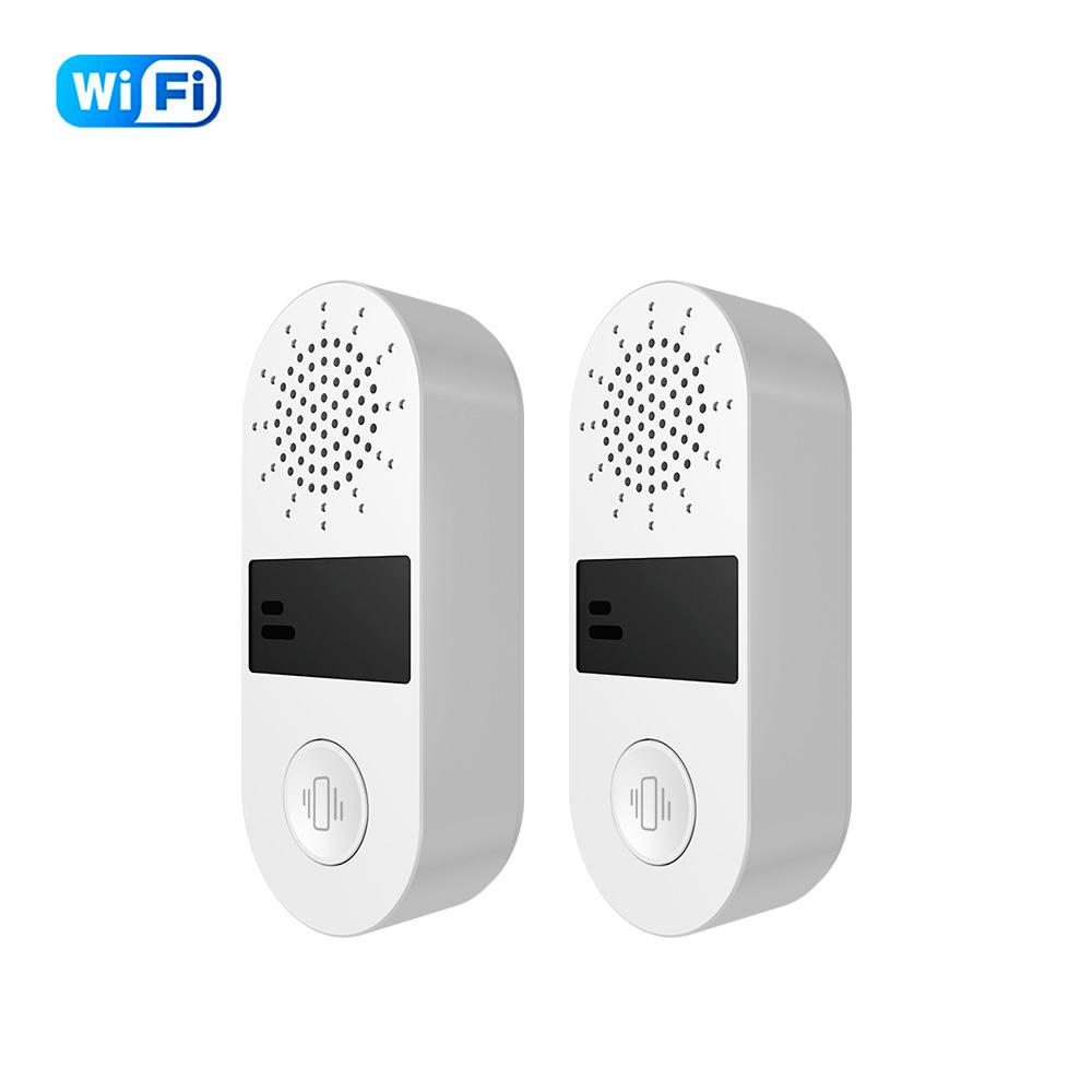 Tuya WiFi Vibration Sensor Detection 130DB Sound And Flashing Light Alarm Smart Life APP Real-Time Shock Alarm Alexa Google Home 2PCS WiFi