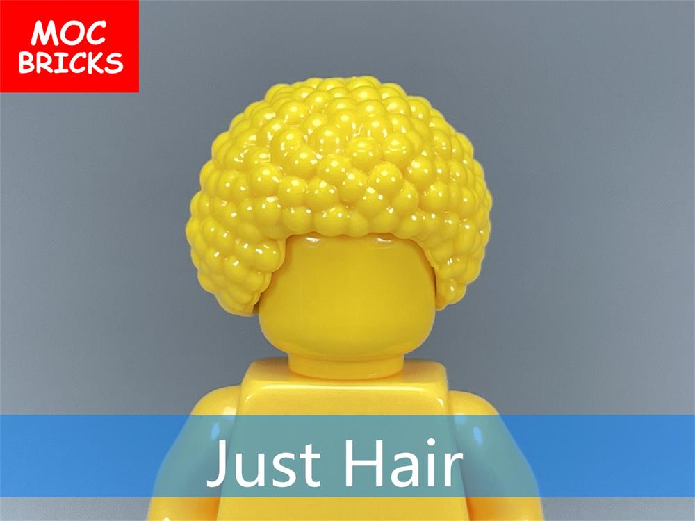 

10pcs/lot MOC Bricks Male Hairs Figure Toy Children Educational Building Blocks Assembled Toys