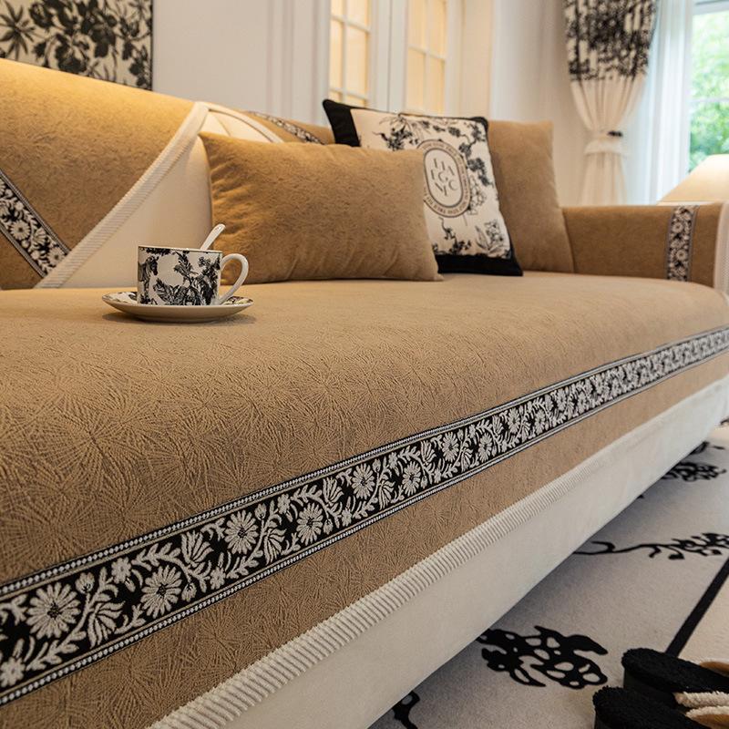 Chenier Sofa Cushion Is Universal In All Seasons, Light Luxury Modern All-Inclusive Non-Slip  New Sofa Cover Cover Towel