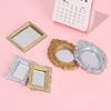 Retro Micro Furniture Dollhouse Mirror Wall Room Mini Mirror Miniature Dollhouse Frame Accessories