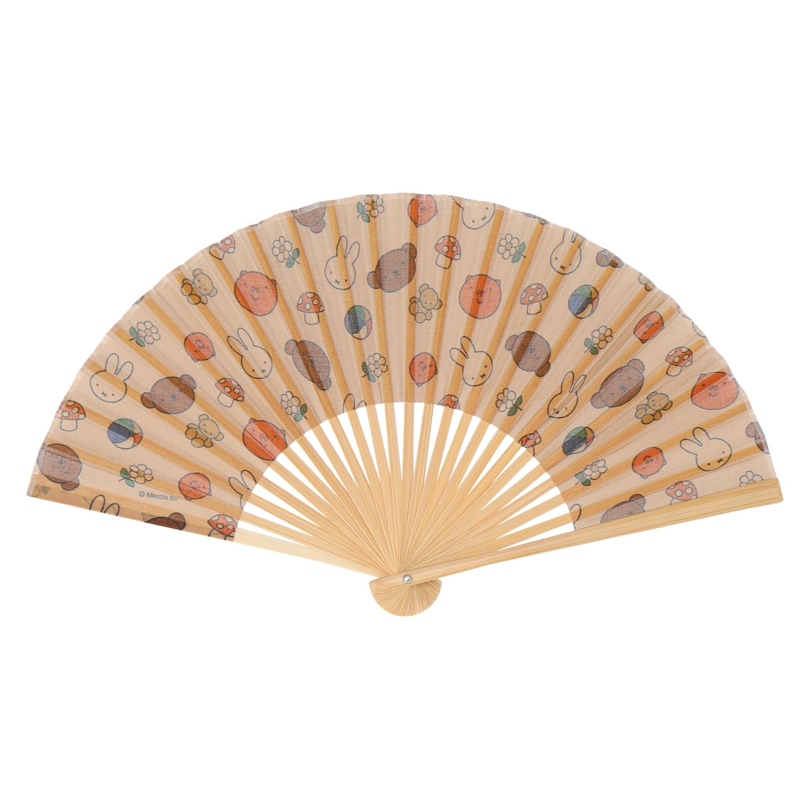 

Миффи 30604001 Складной веер для женщин, Бежевый, 30604001B, Прибл.. 38см Ш x 21см В