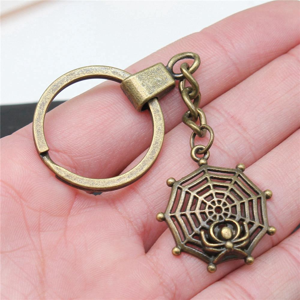 30mm Keychains Bat Cross Skull Vintage Jewelry Supplies QY006