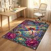 Dragonfly Dreams Bloom Theme Soft Crystal Velvet Rug Custom Name & Text Print Non Slip Floor Rug for Bedroom Living Room