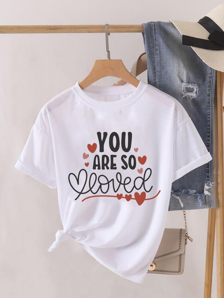 (Asian Size) flower trend cute T Shirt Lady Female Top Fashion Graphic Short Sleeve T-shirts Casual Printed Clothing Women Tee
