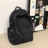 Schoolbag Retro Trend Versatile Denim Backpack Large Capacity Durable Travel Leisure Backpack College Student Class Bag