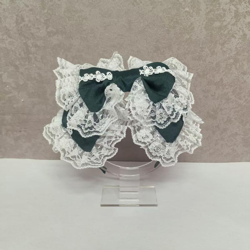 Lolita Retor Doplňky Velká krajková čelenka Sladký obruč do vlasů Cosplay pokrývka hlavy Pro dívky Dárek