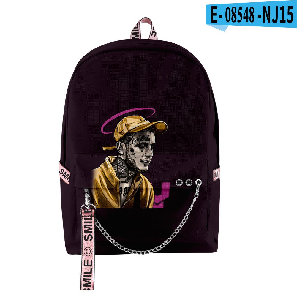 Beliebte Neuheit Jugendliche Schultaschen Unisex Liebe Lil Peep Reisetaschen 3D-Druck Oxford Wasserdicht Notizbuch Schulterrucksäcke