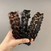 Women Headband Fishbone Braid Wig with Tooth Head Non-slip Headband Headdress Hairpin Headband Hair Ornaments for Women Girls