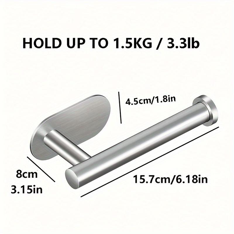 1pc Stainless Steel Paper Towel Holder Self-Adhesive Wall Mount for Kitchen & Bathroom Toilet Paper Roll Holder, Towel Holder for Bathroom