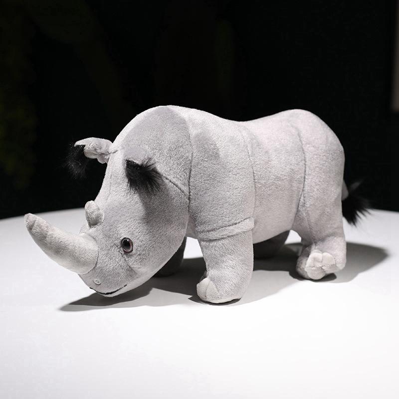 Simulation Animal Doll Rhinoceros Rhinoceros Plush Doll Plush Toy Home Decoration