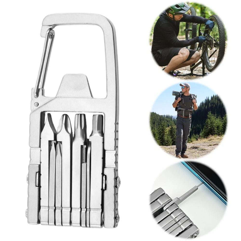 Wrench 10 In 1 Keychain Multitool Bottle Opener Mini Multitool  Portable Outdoor