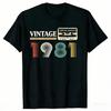 New Vintage1984 1980 1977 1978 1979 1986 1982 1986 1983 1981 1982 1976 Limited Edition Cassette Birthday Gift 1988 T Shirts