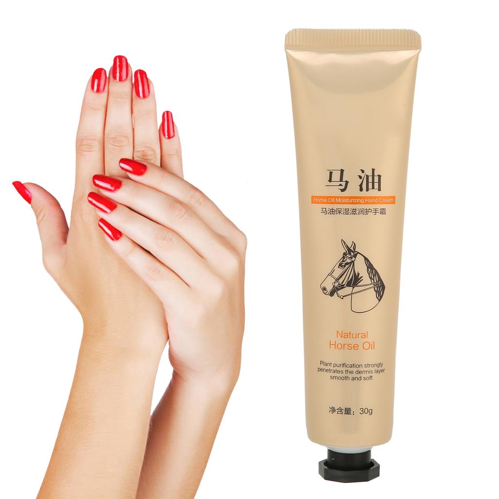 Nourishing Hand Cream Natural Horse Oil Deep Moisturizing Healing Hand Cream for Extra Dry Skin 30g 1.06oz