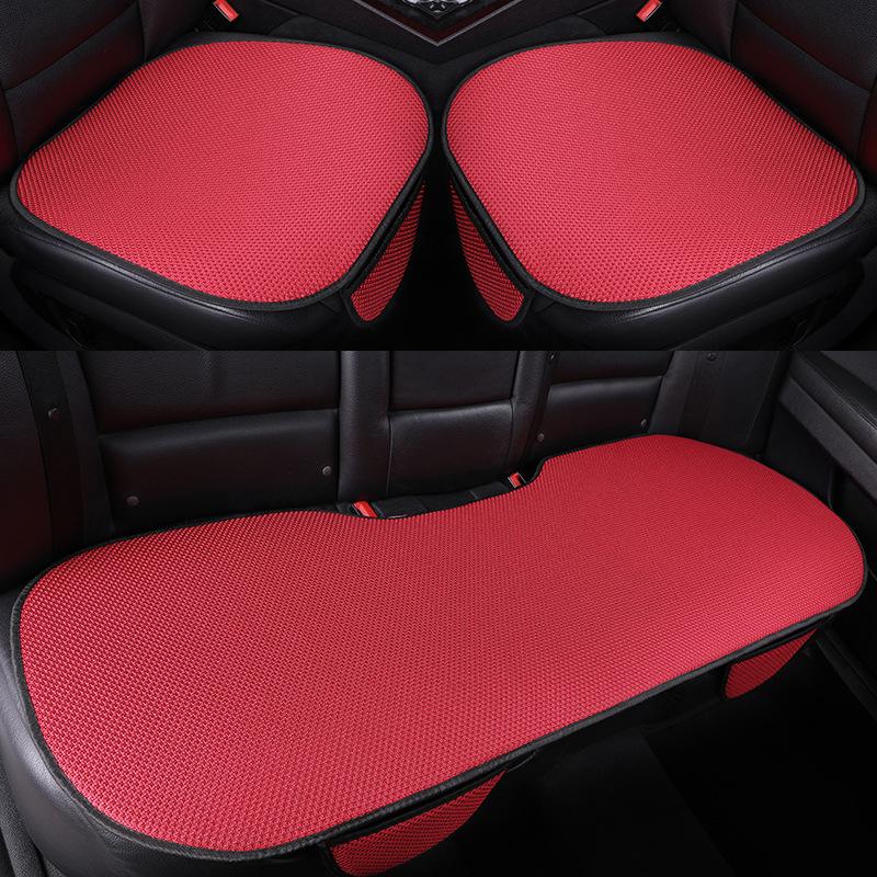Universal Ice Silk Car Seat Cushion - Non-Slip, Breathable, All-Season Comfort, 3-Piece Set
