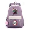 Anime Demon Slayer Printed Backpack for Teenger Student Large Capacity Waterproof Schoolbag Bookbag Women Travel Bag Gift