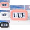 Pink Cartoon Student Timer Alarm Clock With Lcd Display Calendar Night Light For Kids