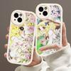 Manga Candy Phone Case For IPhone 16 15 14 13 12 11 Pro Max Plus Leather Soft Cover