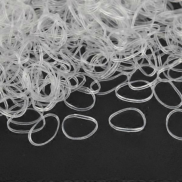 1000Pcs One-time Mini High Elasticity Hair Tie Transparent Hair Band Small Rubber Band Hair Elastic Braids Plaits Braiding Band New