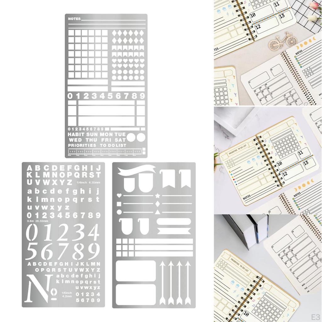 Metalowy Szablon do Dziennika Rysowania Wielofunkcyjne Materiały Szablon do Grawerowania