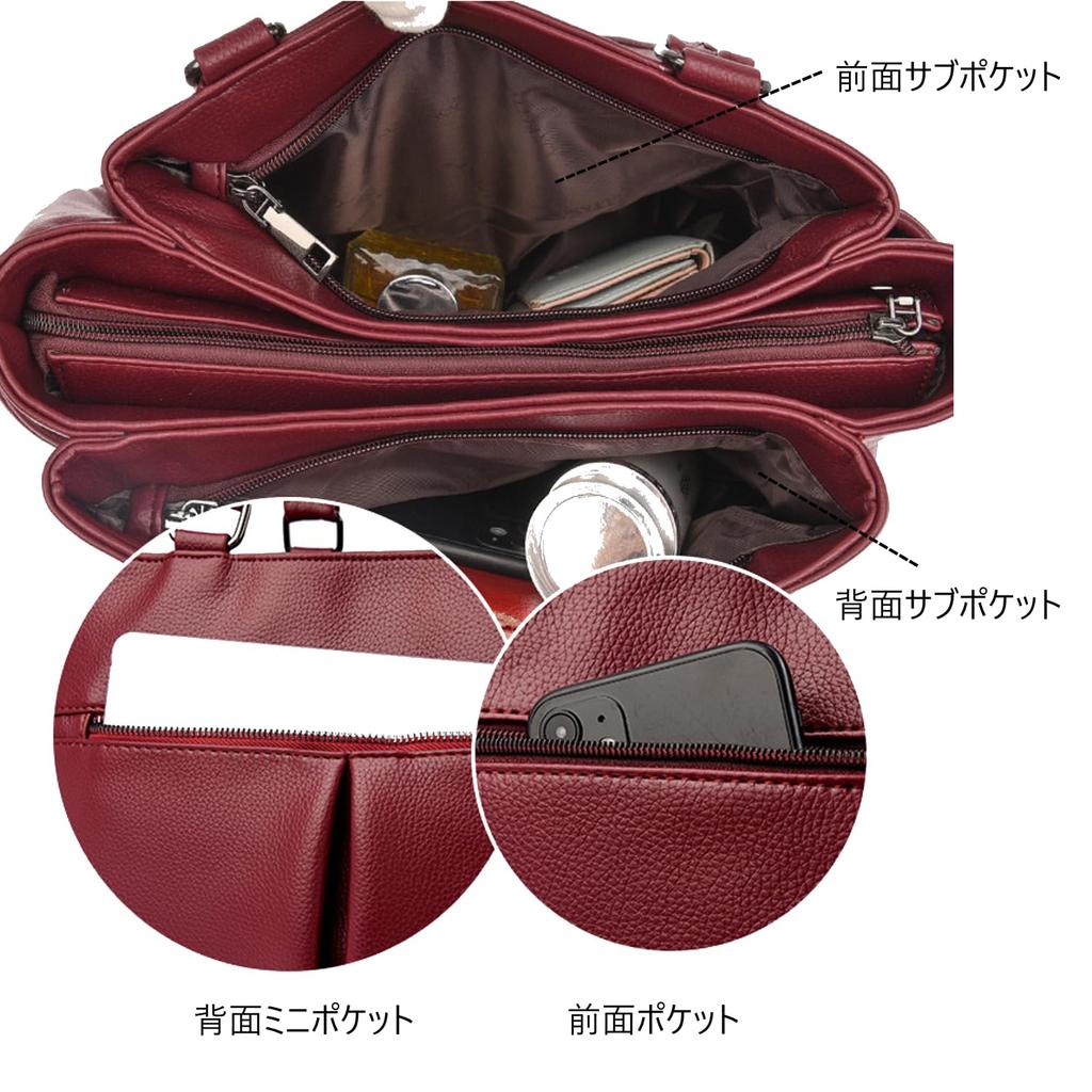 Welltude Women's Handbag, Large Capacity, Multi-Storage, Crossbody Bag, 3-Way, Shoulder Bag, Handbag, Commuter Bag (Blue)