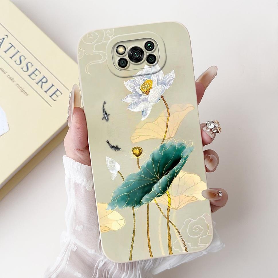 Phone Case For Xiaomi Poco X3 Pro Cases Simple Pattern Shockproof Back Cover Soft TPU For Xiaomi Poco X3 PocoX3 NFC Case Bumper