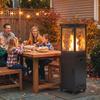 Gas Patio Heater, 13 kW Portable Propane Outdoor Heater with Stepless Heat Control, Tip-over Protection, 4 Wheels, Black