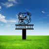 Custom Bulldog Yard Stake with Name, Metal Garden Sign for Dog Lovers, Personalized Pet Memorial