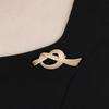 Mode Vintage Goldene Knoten Broschen Für Frauen Mädchen Chinesischer Knoten Revers Pins Bankett Party Kleidung Schmuck Zubehör Geschenk
