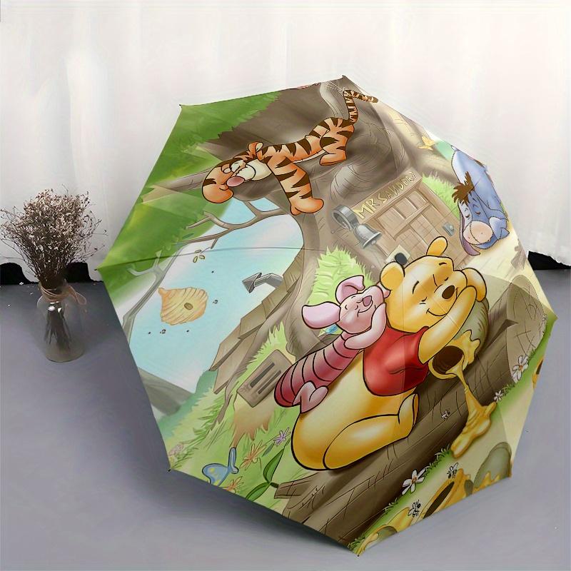 Disney Winnie the Pooh, Tigger Themed automatic opening and closing folding umbrella, portable - durable, 8-rib umbrella frame, very suitabl