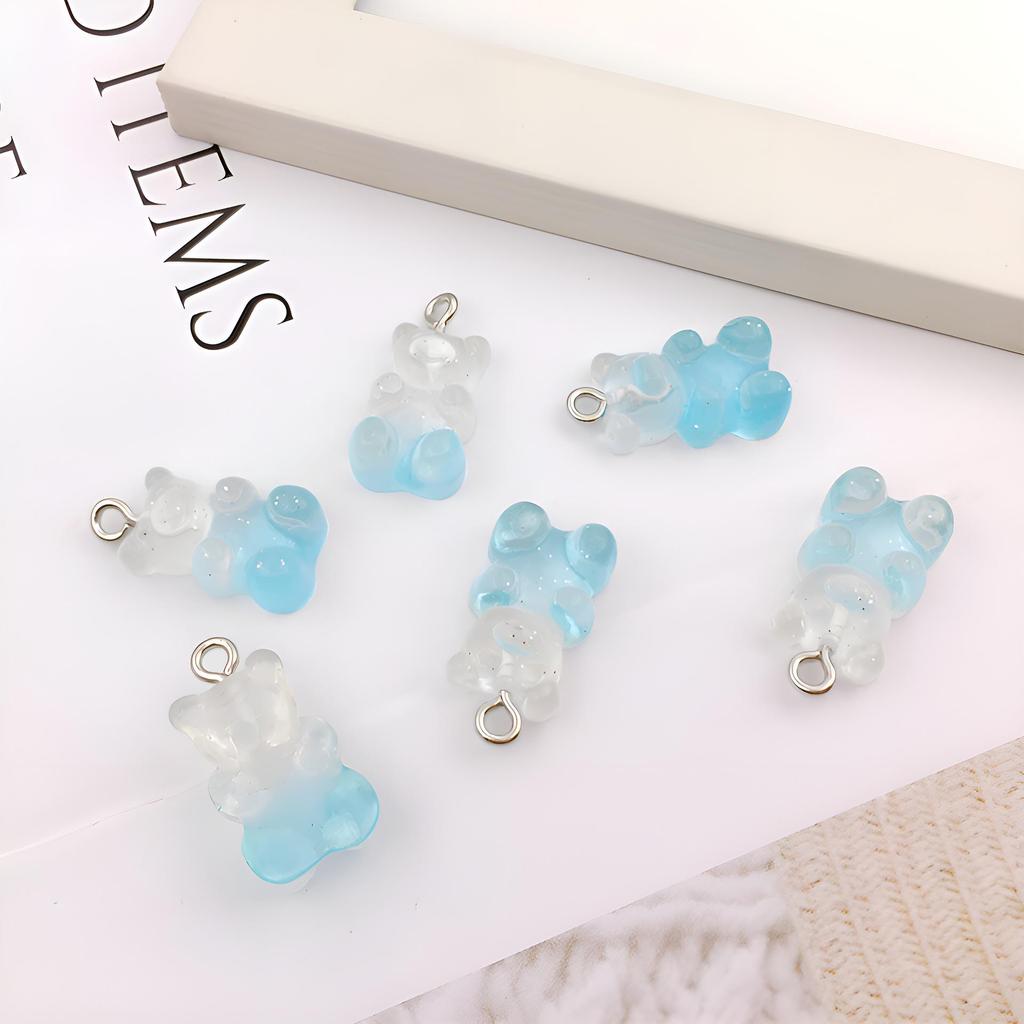 Bear Candy Resin Lollipop Pendant: Mix 32 DIY Jewelry & Toy Accessories Lucky Bag for Kids