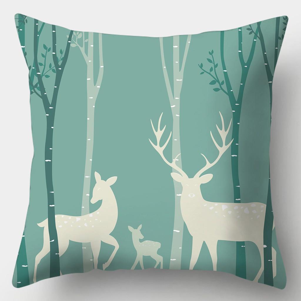 Creative Elk Cushion Covers Deer Pillowcases In the Forest Square Sofa Pillowcases Home Decor Pillowcases