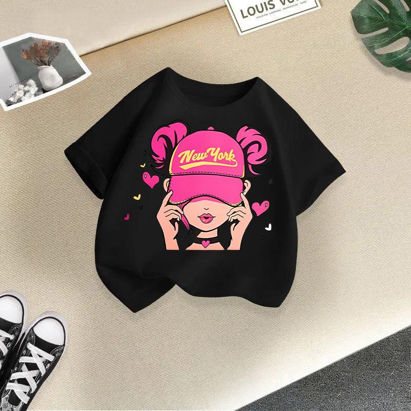 Children T-shirt Kid T Shirt 2-13Y Cool Girl Printed Kids 100% Cotton Clothes Tshirt Tops Tee