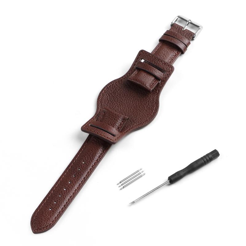 

Calfskin Watch Strap with Mat Bund Band Retro Genuine Cowhide Brown Coffee Wristband for Men Women Watch Bracelet 18mm 20mm 22mm 18mm кофейный