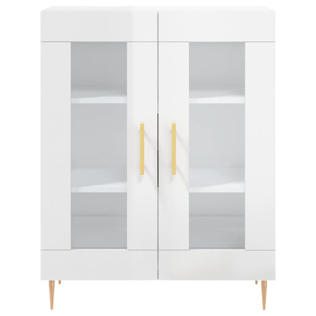 Vidaxl Schrank, Weiß, Glänzend, 69,5X34X90 Cm, Holzwerkstoff