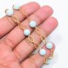 Republic Larimar Gemstone Handmade 925 Sterling Silver Jewelry Necklace 20" GK-7599
