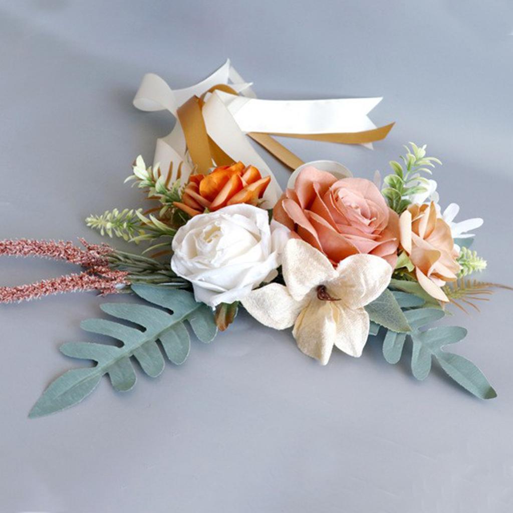 Wedding Aisle Pew Flowers Artificial Elegant Rose Flowers Chair Decorations for Special Events