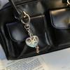 Y2K Style Summer Ocean Heart Keychain Ins Style Aesthetic Keyring Sweet Girly Keycord  Bag Pendant Gifts