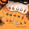 Halloween Pumpkin Head, Skull, Bat Design Earring Set Cute Cartoon Style Earrings Girl