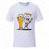 Fashion Men's T Shirt Skeleton Enjoying FRIDAY Beer Day Tees Funny Finally Friday for Drink Lover Male Clothes Short Sleeve Tops