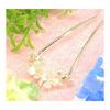 Miaomyao U-Shaped Hairpin Kanzashi for Japanese Kimono and Yukata, White Plum Blossom Pearl Gold Antique Hair Accessory, Small Cute Kanzashi with