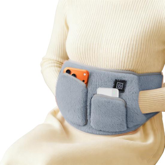 

Нагрівальний пояс для талії для жінок, регульований електричний нагрівальний ремінь, 3 режими температури, портативна грілка для спини, живота, для розслаблення сірий