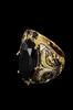 High-End Diamond-Encrusted Retro Gemstone Ring Rose Flower Design Trendy Accessory for Men and Women