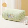 Baby Bath Towel Super Soft Absorbent Bath Fast-Drying Towel Cartoon Embroidery Blanket Coral Fleece Thickened
