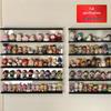 Multi-layer Black Wall-mounted Display Rack for Dolls, LEGO, Hand-made Figures, and Pop Mart Blind Box Molly