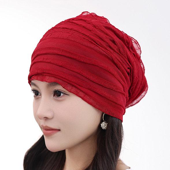 Spring and Summer Thin and Lightweight Design Gentle and Breathable Stacking Cap Comfortable and Breathable Air Conditioning Cap Sleeping Cap