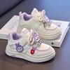Girls' sports shoes 2025 new autumn boys' board shoes children's fashion cartoon casual shoes student white shoes tide