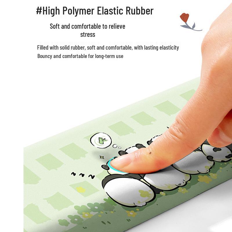Girls' Cartoon Wristband Mouse Pad - Non-slip Memory Foam Wrist Rest for Office & Computer Keyboard Protection